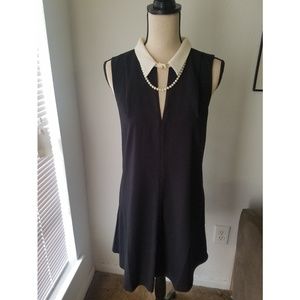 Marchesa Rose Collared Swing dress, L